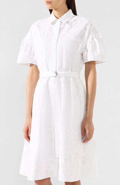 Хлопковое платье KENZO белого цвета по цене 58800 руб., арт. 2R0122535, фото 3 Хлопковое платье KENZO, арт. 2R0122535, фото 3