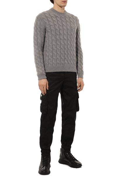 Кожаные кроссовки PRADA, арт. 4T3471-A3B-F0002-A000, фото 2