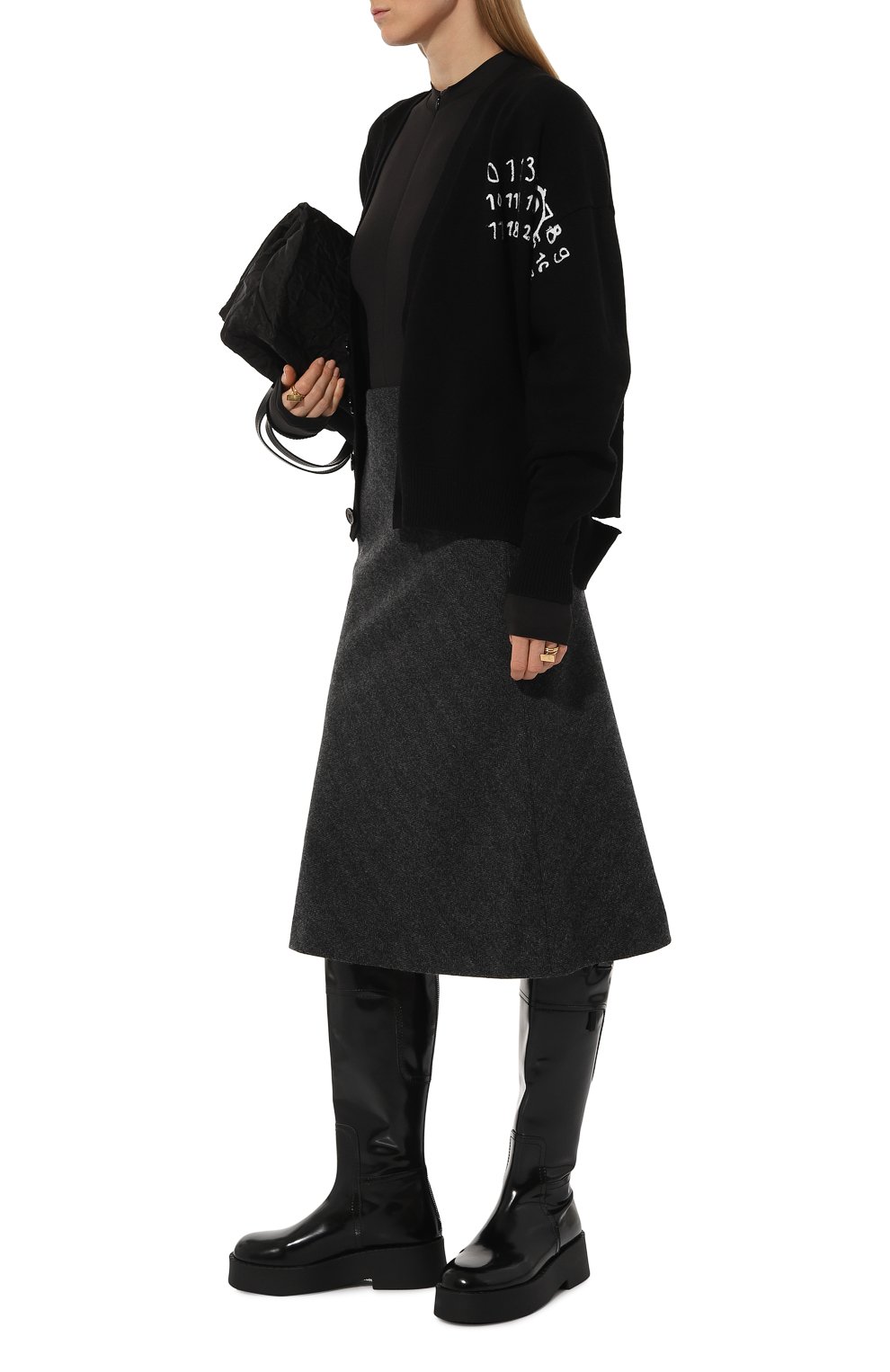 Кожаные сапоги PREMIATA черного цвета по цене 68100 руб., арт. M6829/M0USSE, фото 2 Кожаные сапоги PREMIATA, арт. M6829/M0USSE, фото 2