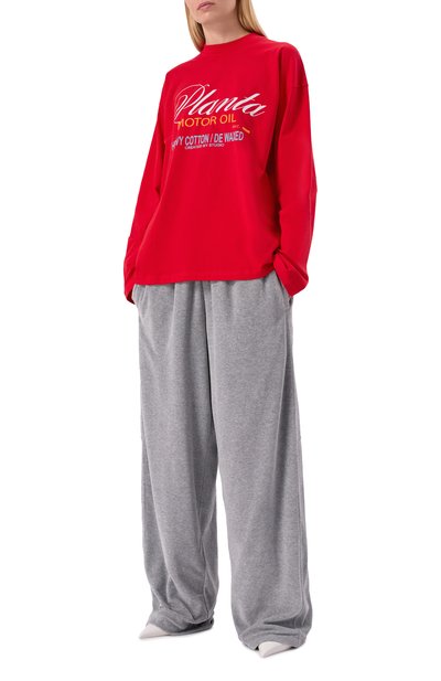 Хлопковый лонгслив PLANTA ROSA, арт. PR/L01.1/MOTOROIL-WHITE/220, фото 5