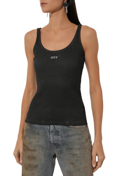 Хлопковая майка OFF-WHITE, арт. 0WAD072F24JER001, фото 3