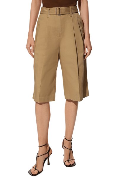 Хлопковые шорты LOW CLASSIC бежевого цвета по цене 31050 руб., арт. L0W22PF_PT02BE, фото 3 Хлопковые шорты LOW CLASSIC, арт. L0W22PF_PT02BE, фото 3