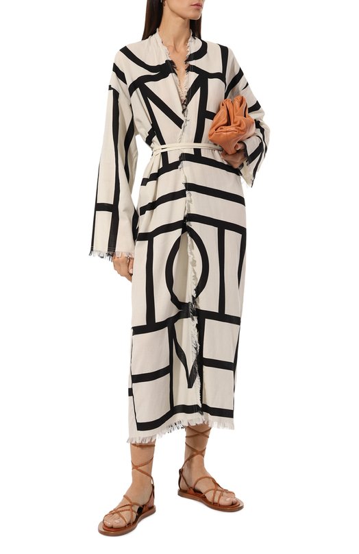 Хлопковое платье TOTEME 243-WRD0131-FB0242 Чёрно-белый  243-WRD0131-FB0242 Фото 2