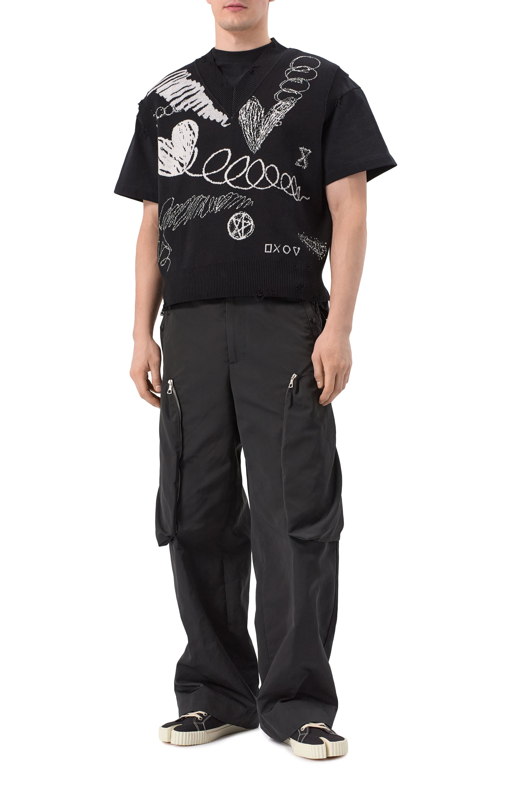 Жилет из хлопка и шерсти WHO_AM, арт. MV1-WIM1-BLK, фото 2