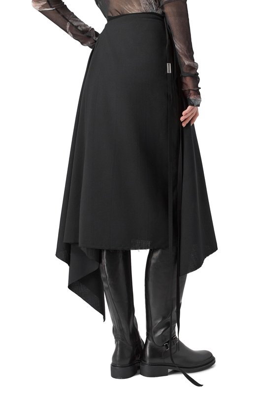 Шерстяная юбка Ann Demeulemeester B0012264/FA646 Чёрный  B0012264/FA646 Фото 4