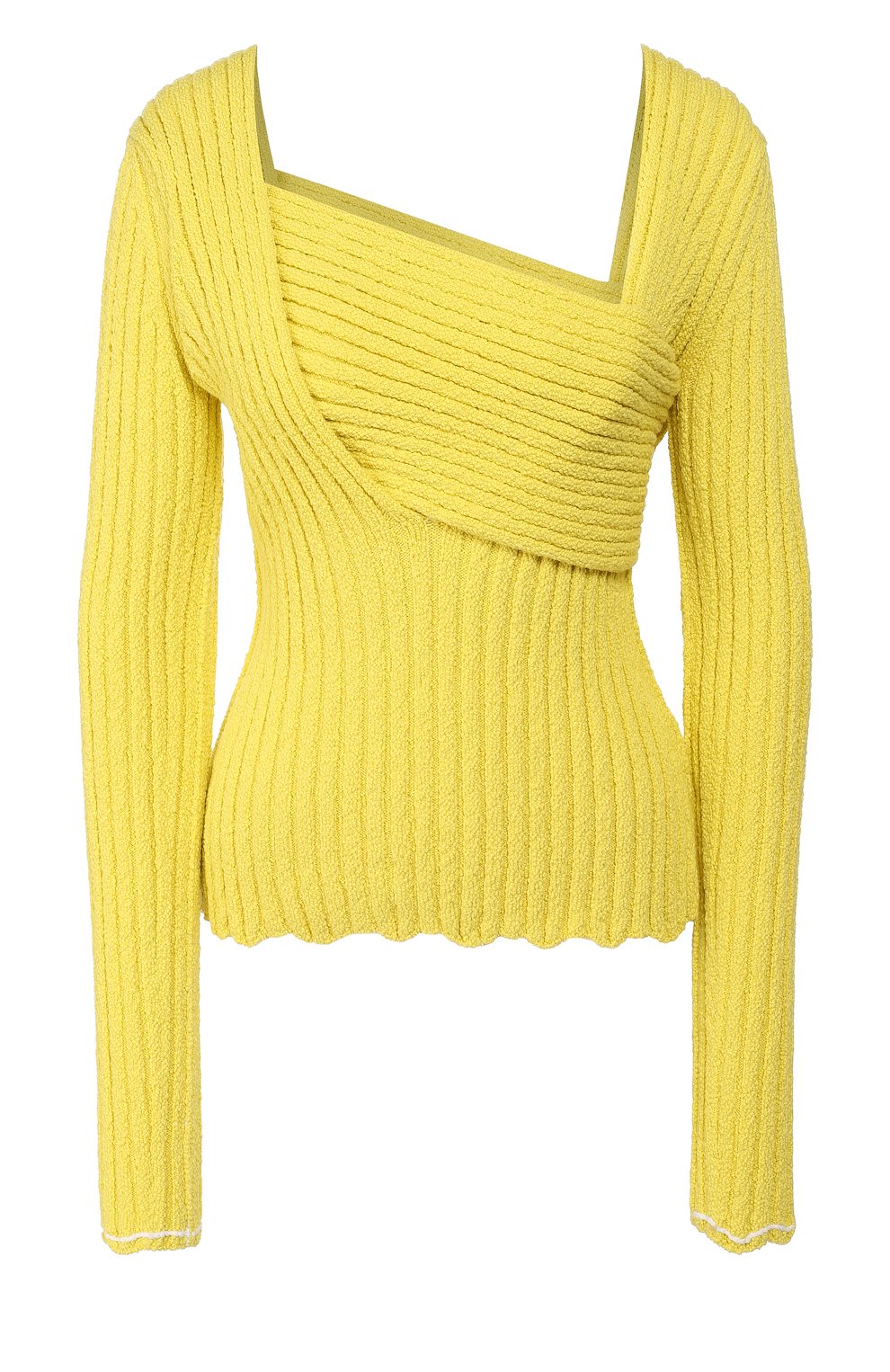 Хлопковый пуловер BOTTEGA VENETA желтого цвета по цене 139000 руб., арт. 608818/VKJG0, фото 1 Хлопковый пуловер BOTTEGA VENETA, арт. 608818/VKJG0, фото 1