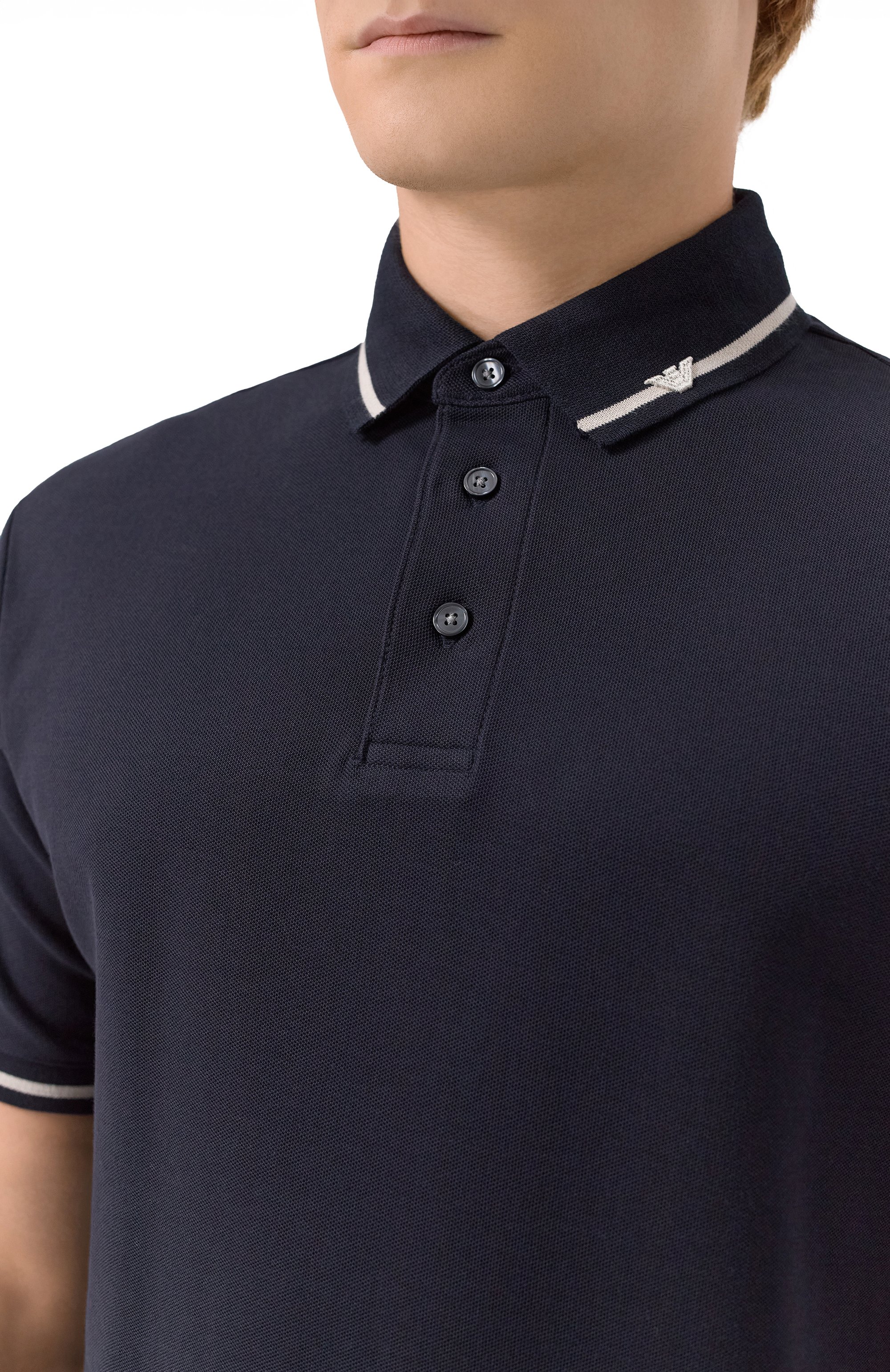 Хлопковое поло EMPORIO ARMANI, арт. EM003003/AF10497, фото 5