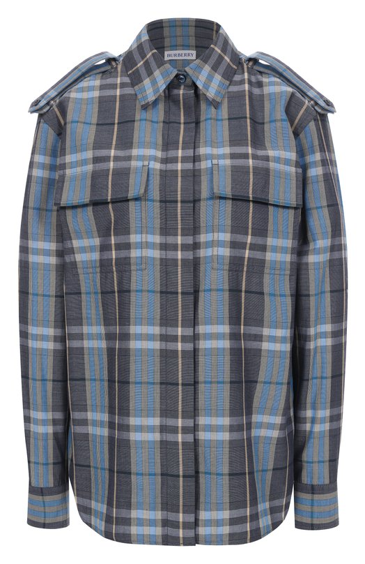 Хлопковая рубашка Burberry 8113002 Синий 8113002