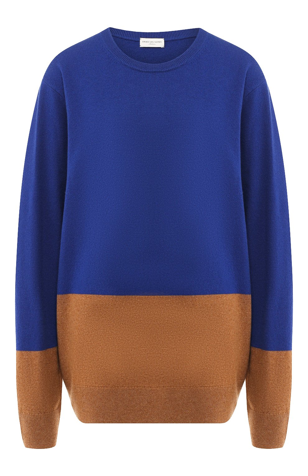 Кашемировый пуловер DRIES VAN NOTEN синего цвета по цене 84100 руб., арт. 191-11220-7711, фото 1 Кашемировый пуловер DRIES VAN NOTEN, арт. 191-11220-7711, фото 1