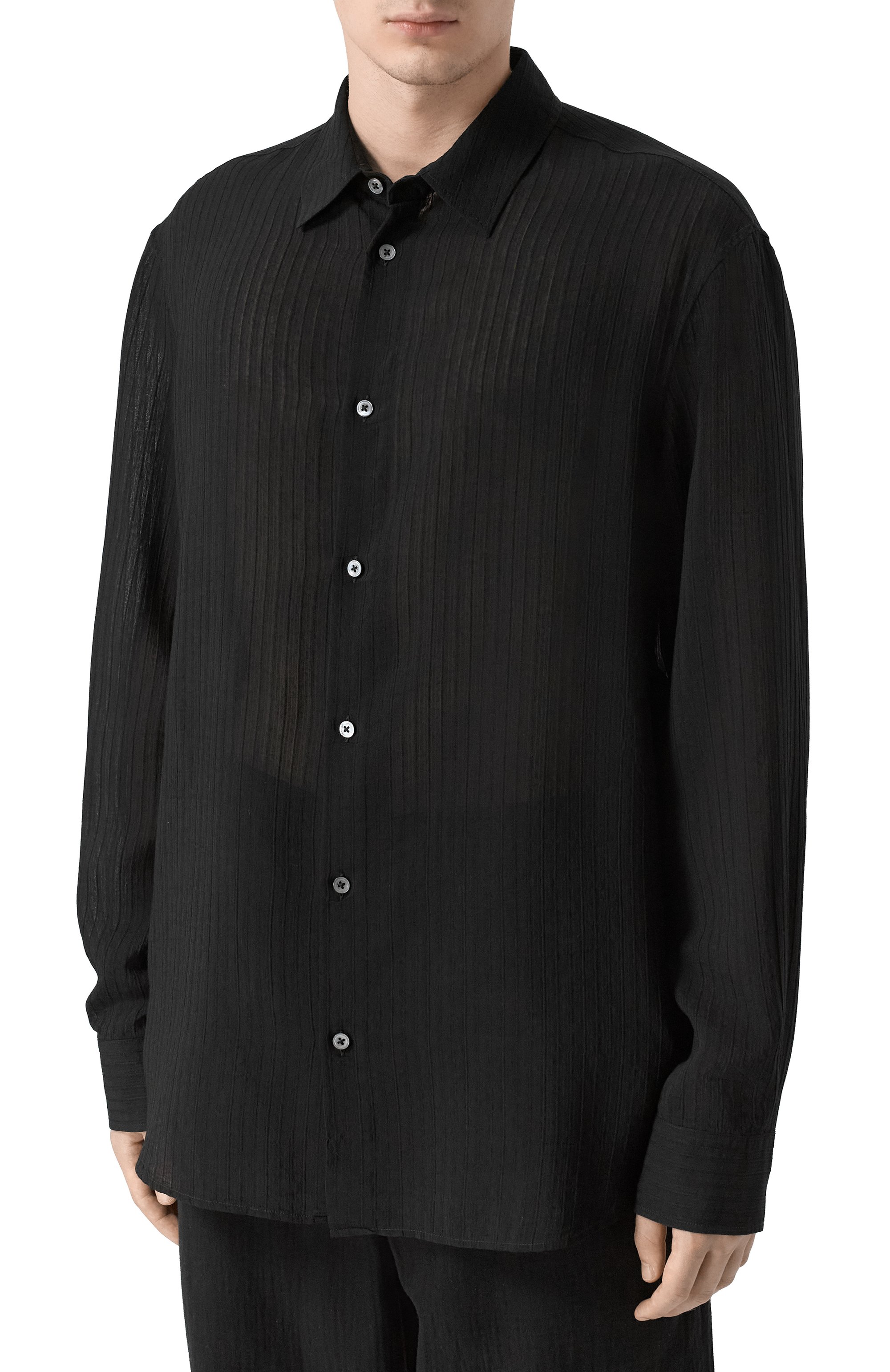 Рубашка из вискозы и шелка ANN DEMEULEMEESTER, арт. B0010522/FA712, фото 3