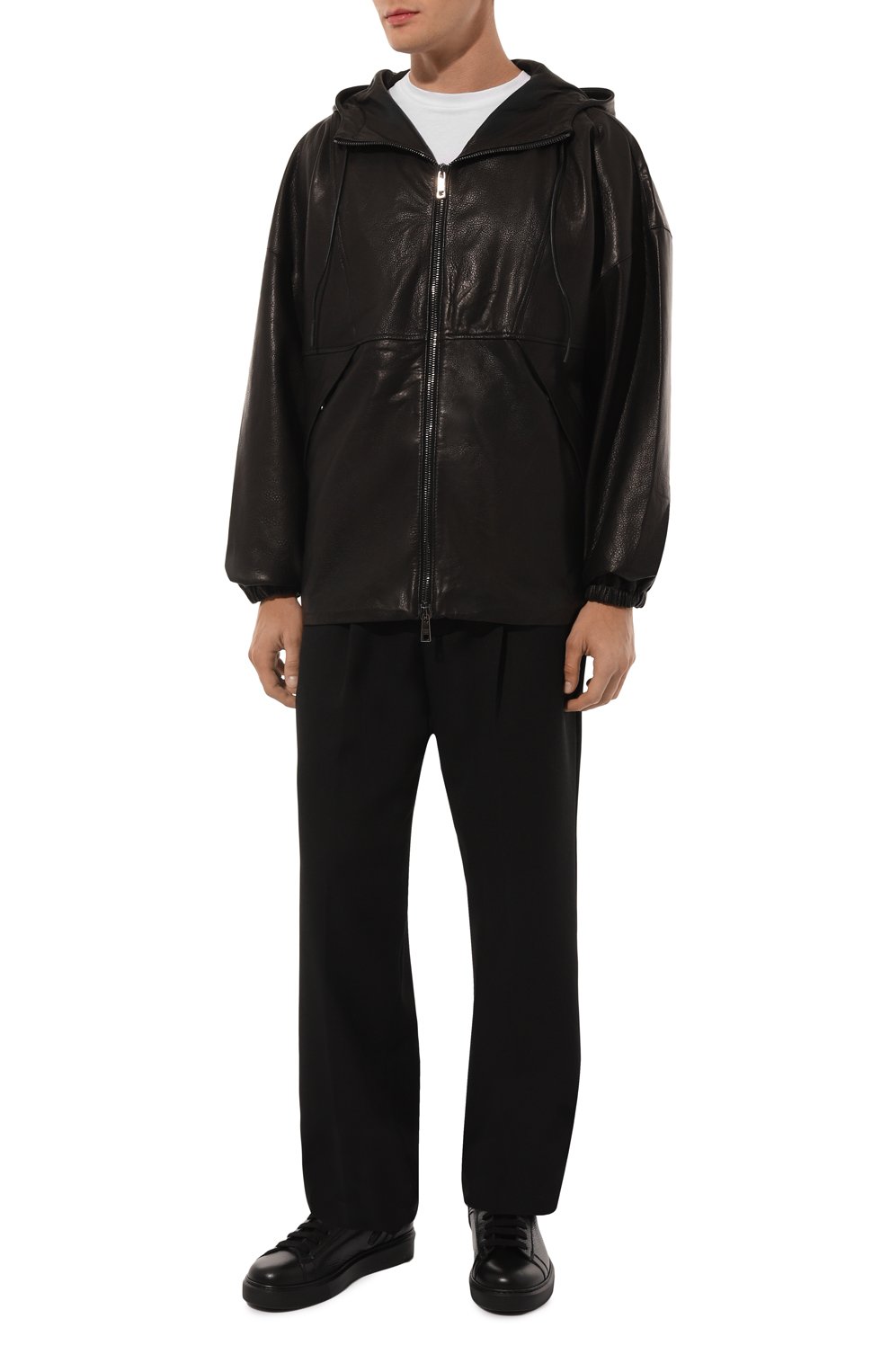 Кожаная куртка GIORGIO BRATO черного цвета по цене 159500 руб., арт. GU25F22050, фото 2 Кожаная куртка GIORGIO BRATO, арт. GU25F22050, фото 2