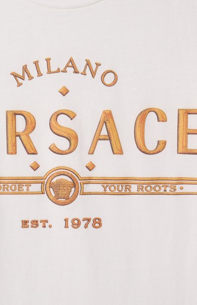Хлопковая футболка VERSACE, арт. 1018560/1A13076, фото 3