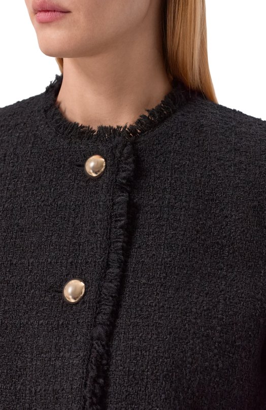 Твидовый жакет Weekend Max Mara AGAMI Чёрный  AGAMI Фото 5