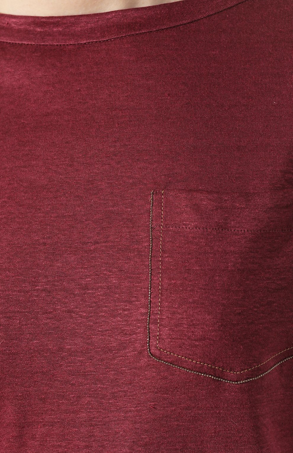 Футболка из смеси льна и шелка BRUNELLO CUCINELLI, арт. MF982BR308, фото 5