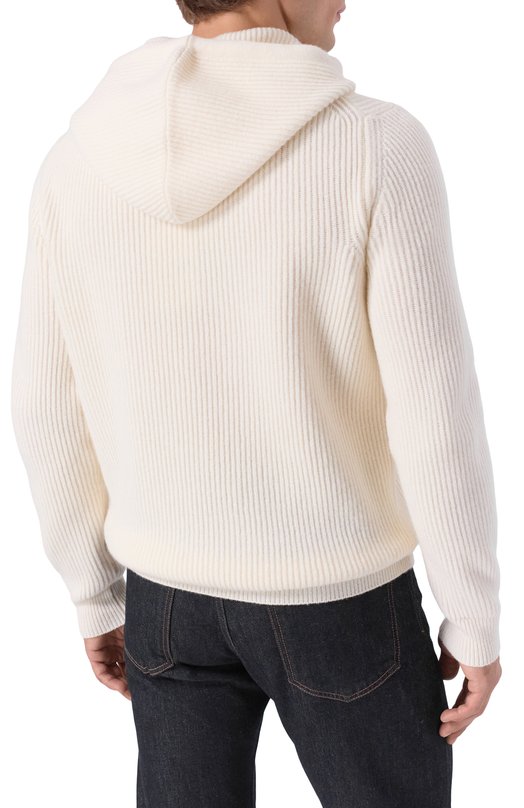 Шерстяное худи Andrea Campagna M5625-6143 Кремовый  M5625-6143 Фото 4