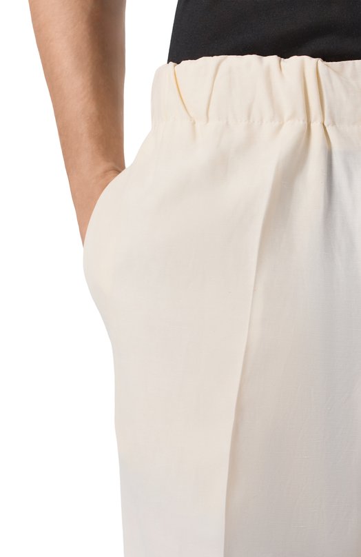 Брюки из вискозы и льна Laneus S6LAMAPA083 Кремовый  S6LAMAPA083 Фото 5