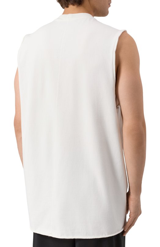 Хлопковая майка Rick Owens RR02E1108/RIG Белый  RR02E1108/RIG Фото 4