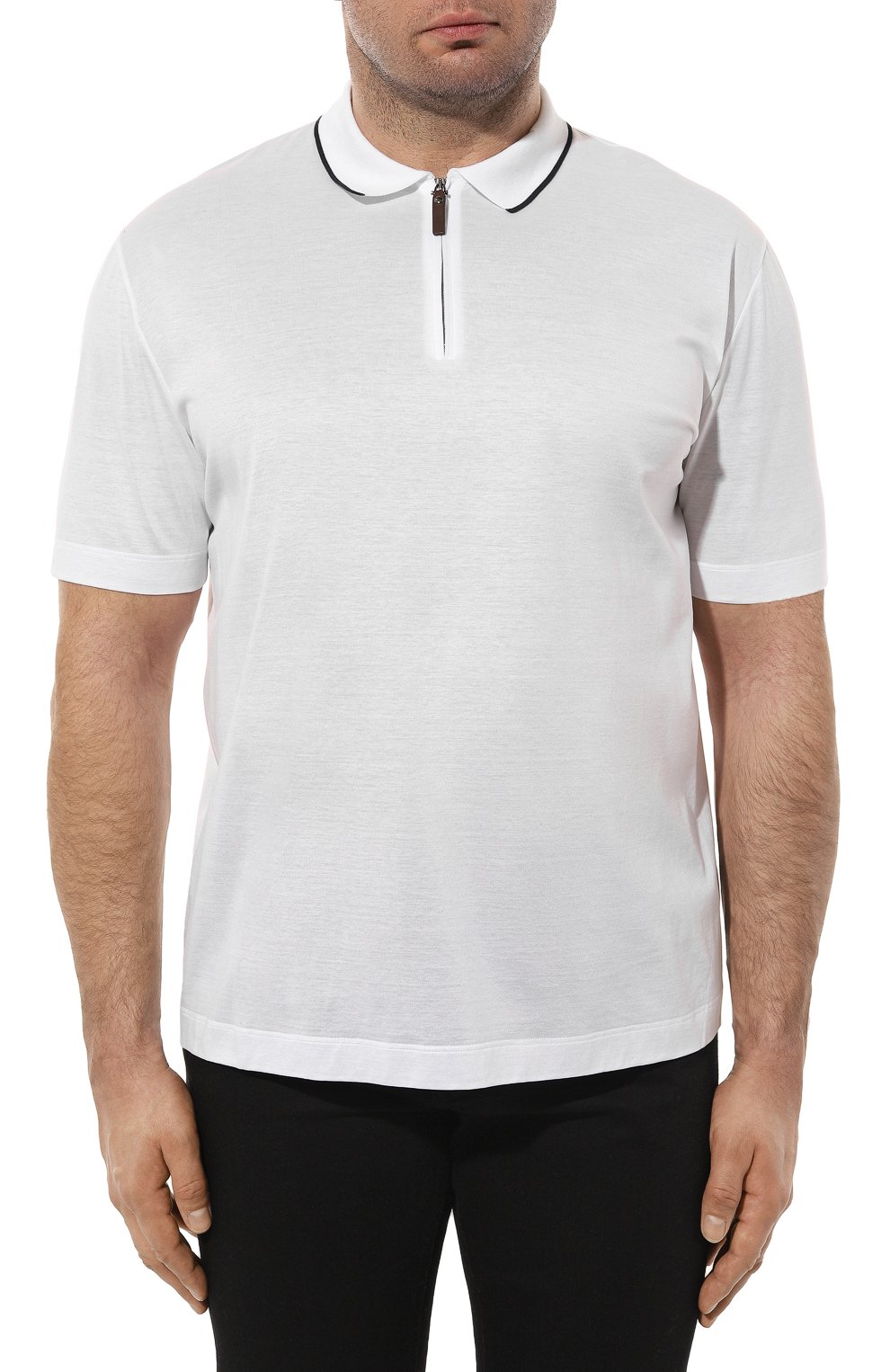 Хлопковое поло CANALI, арт. T0827B/MJ02035, фото 3