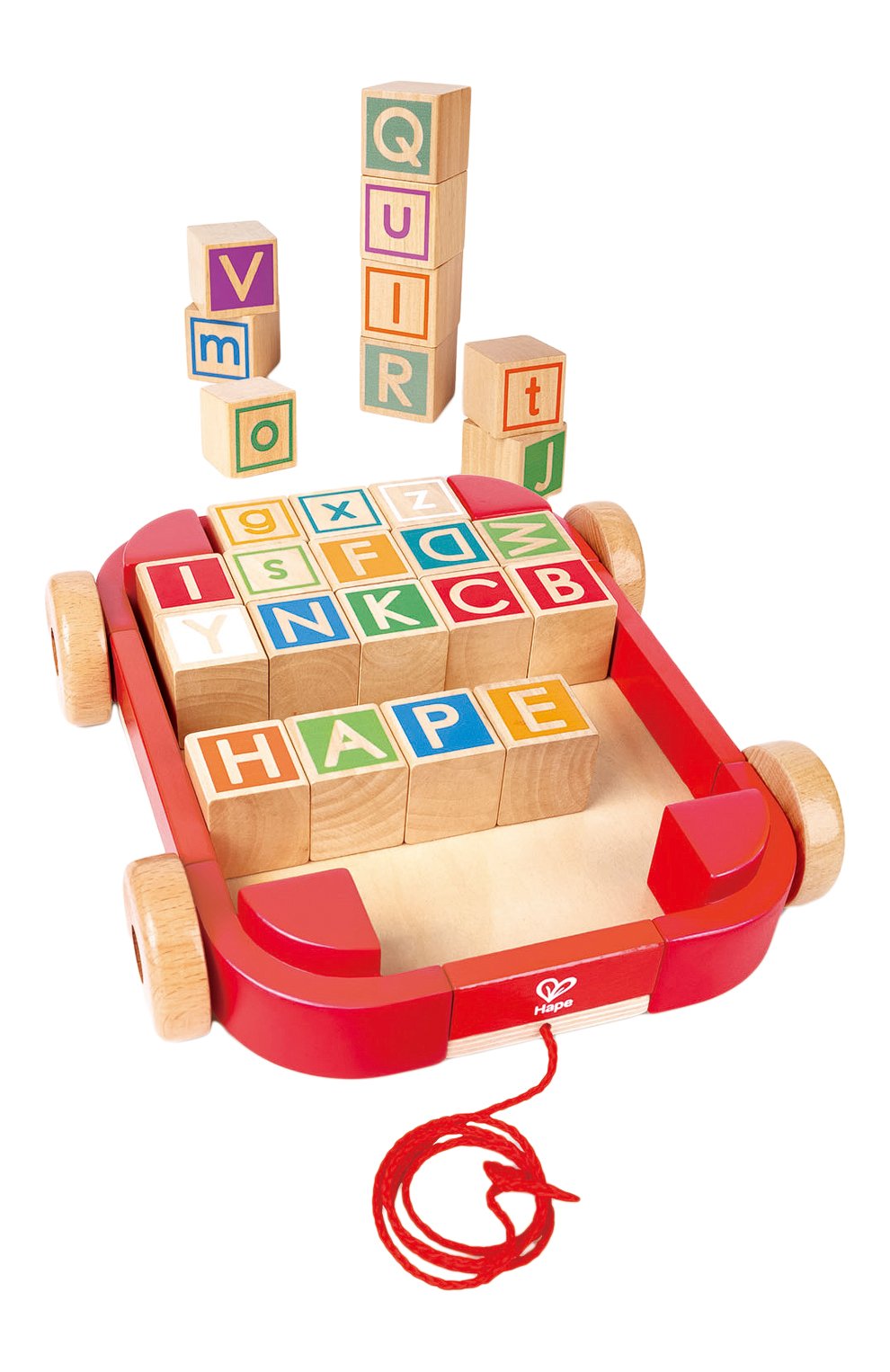 Игрушка-каталка тележка с кубиками HAPE, арт. E0487_HP, фото 2
