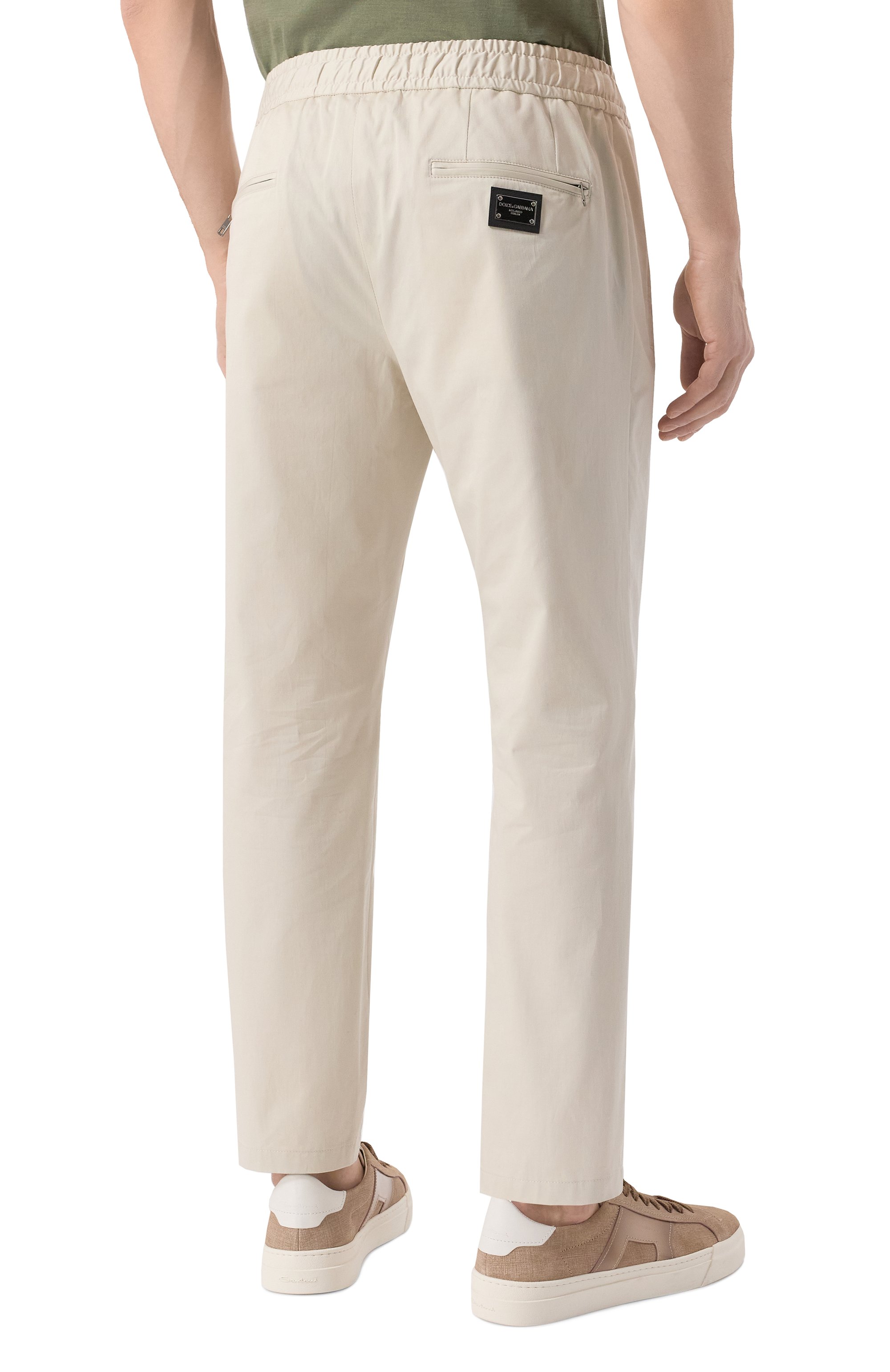 Хлопковые брюки DOLCE & GABBANA, арт. GVZAET/FUFJR, фото 4