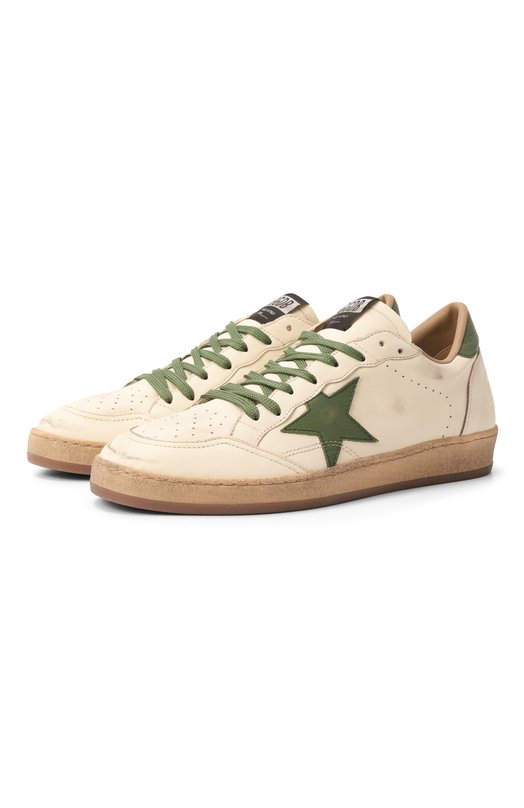 Кожаные кеды Ball Star Golden Goose Deluxe Brand GMF00117.F007497 Белый GMF00117.F007497