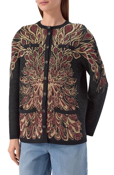 Кардиган из шелка и кашемира FREEAGE черного цвета по цене 89100 руб., арт. W26.JK142M.6977.797, фото 3 Кардиган из шелка и кашемира FREEAGE, арт. W26.JK142M.6977.797, фото 3