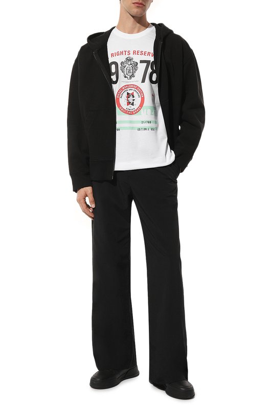 Хлопковая футболка Diesel A12501/0GRAI Белый  A12501/0GRAI Фото 2