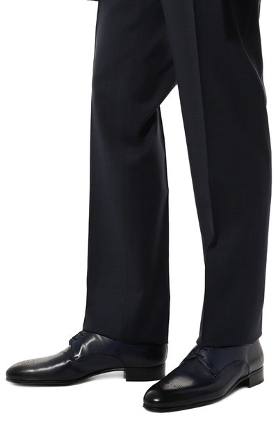 Кожаные дерби ARTIOLI темно-синего цвета по цене 175500 руб., арт. 6S519/BIS/BUFFERED CALF, фото 3 Кожаные дерби ARTIOLI, арт. 6S519/BIS/BUFFERED CALF, фото 3