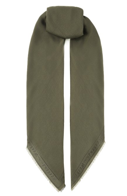 Женская палантин WEEKEND MAX MARA хаки цвета, арт. TEULADA | Фото 1 (Материал: Текстиль; Нос: Не проставлено; Материал сплава: Проставлено)