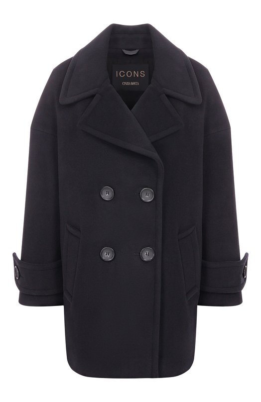 Пальто из шерсти и кашемира Cinzia Rocca UR28001/D8 Чёрный UR28001/D8