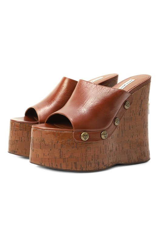 Кожаные сабо Tulip Naked Wolfe TULIP/LEATHER Коричневый TULIP/LEATHER