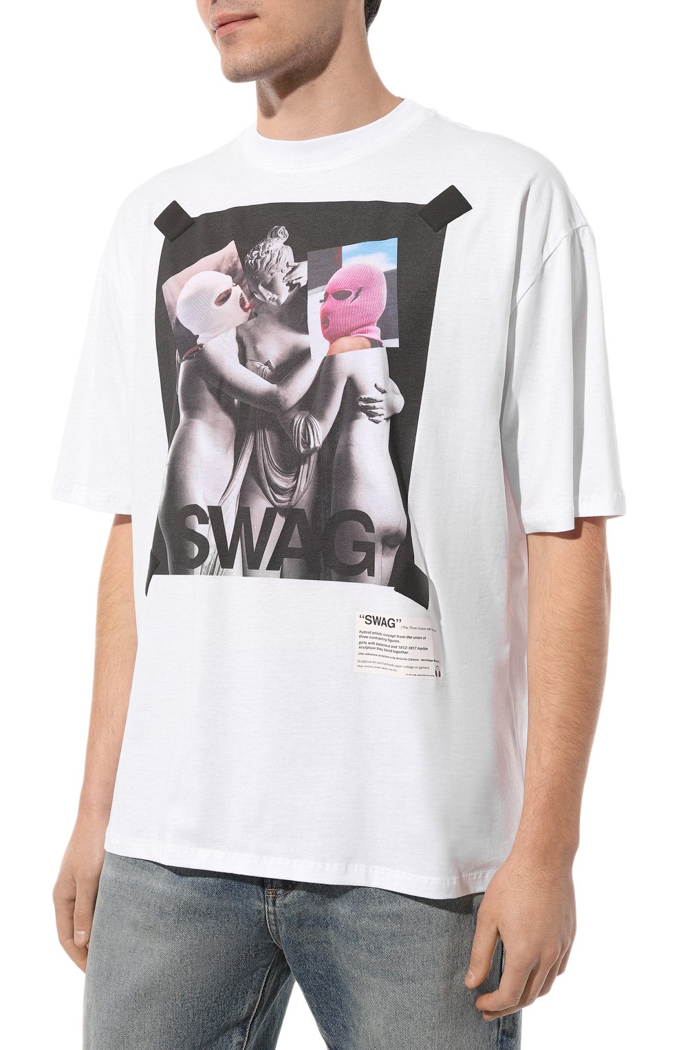 Хлопковая футболка DIEGO VENTURINO, арт. D3W3TS0SWAG, фото 3