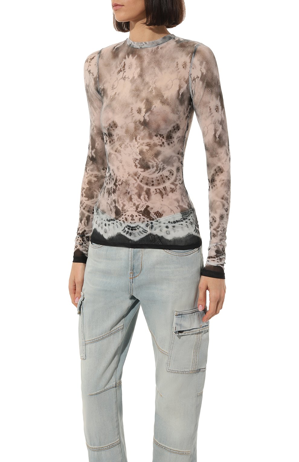 Топ MSGM черно-белого цвета по цене 23300 руб., арт. 3442MDM10/237352, фото 3 Топ MSGM, арт. 3442MDM10/237352, фото 3