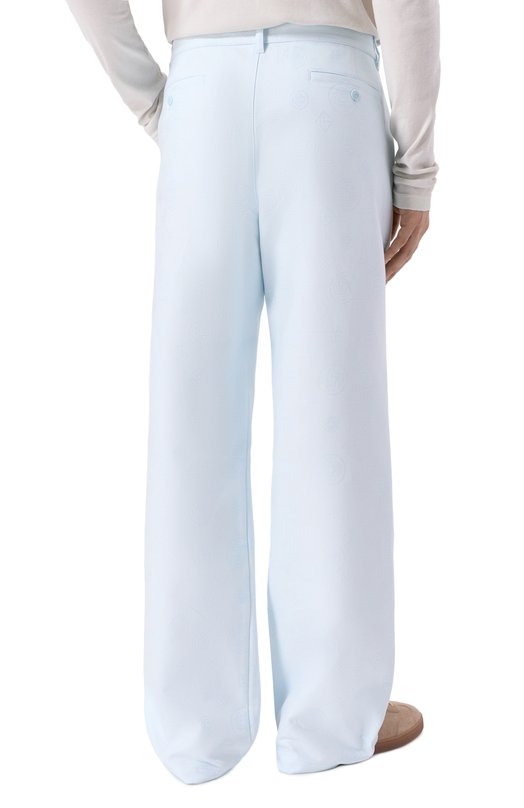 Хлопковые брюки Casablanca M-AW25-TR-350-01 Голубой  M-AW25-TR-350-01 Фото 4