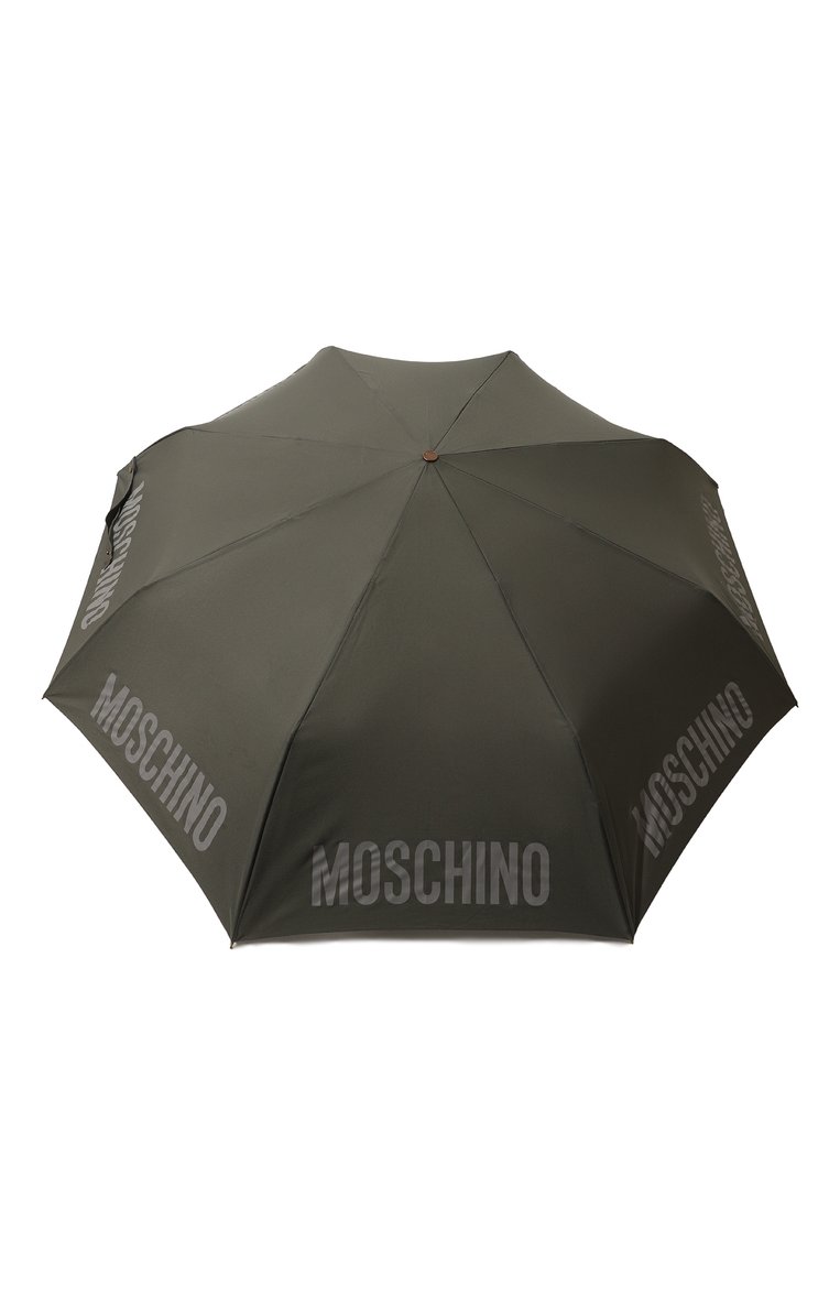Мужской складной зонт MOSCHINO серого цвета, арт. 8064-T0PLESS | Фото 1 (Нос: Не проставлено; Материал: Синтетический материал, Металл, Текстиль)