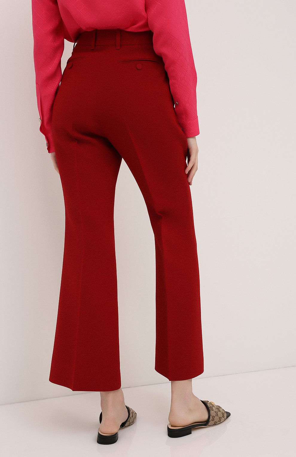 Брюки из шелка и шерсти GUCCI, арт. 621941/ZAD88, фото 4