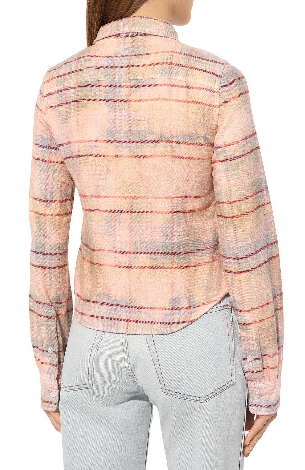 Хлопковая рубашка R13 розового цвета по цене 53950 руб., арт. R13WR311-R409B, фото 4 Хлопковая рубашка R13, арт. R13WR311-R409B, фото 4