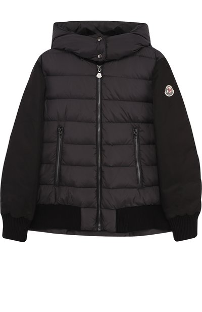 Пуховая куртка с текстильной спинкой и капюшоном MONCLER ENFANT, арт. D2-954-46863-85-68352/12-14A, фото 1
