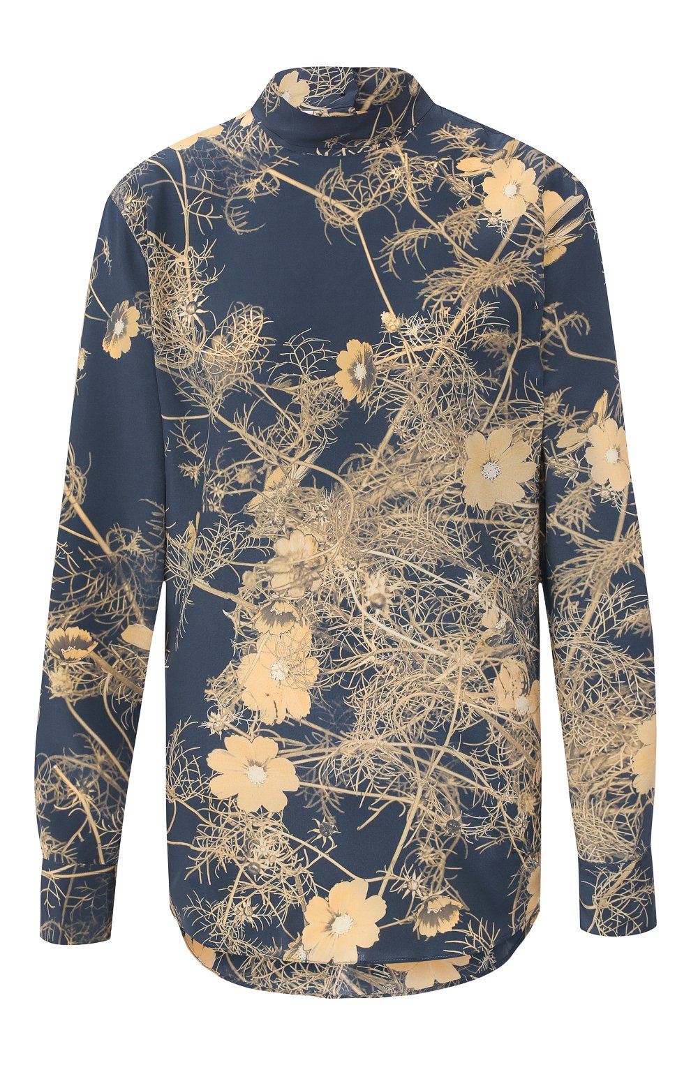 Шелковая блузка DRIES VAN NOTEN серого цвета по цене 58600 руб., арт. 192-10759-8201, фото 1 Шелковая блузка DRIES VAN NOTEN, арт. 192-10759-8201, фото 1