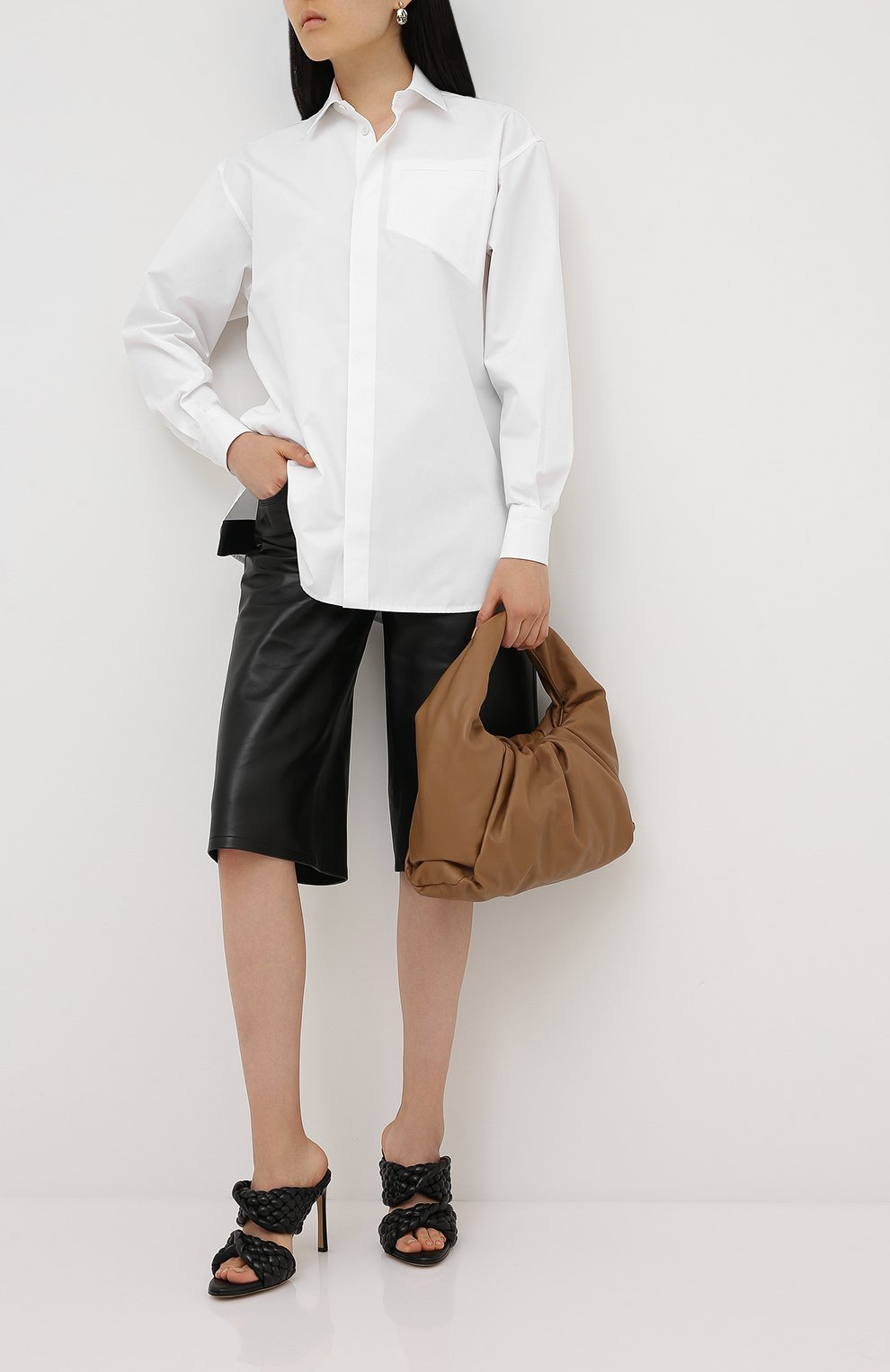 Хлопковая рубашка BOTTEGA VENETA белого цвета по цене 94450 руб., арт. 629735/VKEC0, фото 2 Хлопковая рубашка BOTTEGA VENETA, арт. 629735/VKEC0, фото 2