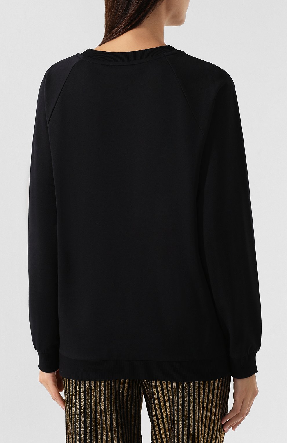 Хлопковый свитшот BALMAIN черного цвета по цене 49950 руб., арт. SF13602/J163, фото 4 Хлопковый свитшот BALMAIN, арт. SF13602/J163, фото 4