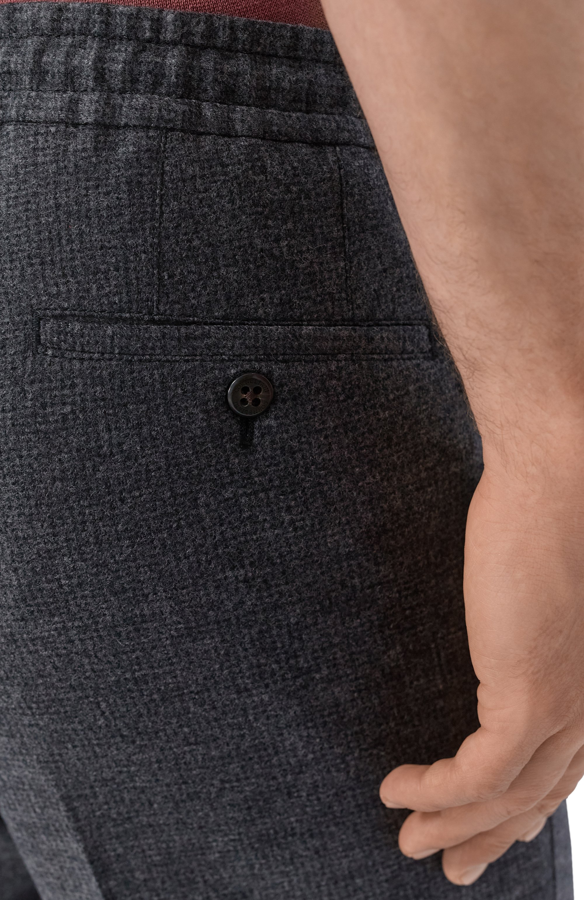 Шерстяные брюки CORNELIANI темно-серого цвета по цене 78500 руб., арт. 284L19/2A17800, фото 5 Шерстяные брюки CORNELIANI, арт. 284L19/2A17800, фото 5