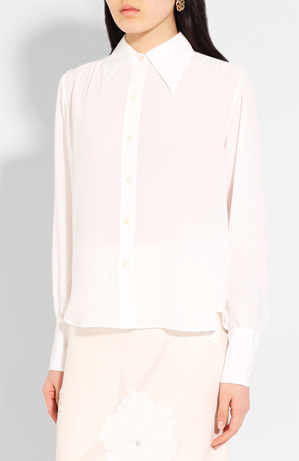 Шелковая рубашка SAINT LAURENT, арт. 620779/Y100W, фото 3