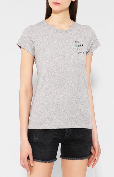 Хлопковая футболка RAG AND BONE серого цвета по цене 14350 руб., арт. W294C36CH, фото 3 Хлопковая футболка RAG AND BONE, арт. W294C36CH, фото 3
