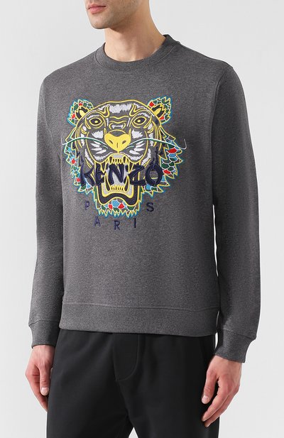 Хлопковый свитшот с вышивкой KENZO, арт. 5SW0894XU, фото 3