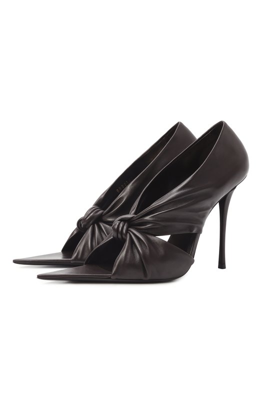 Кожаные босоножки Malika 110 Saint Laurent 827671/AADF0 Коричневый 827671/AADF0