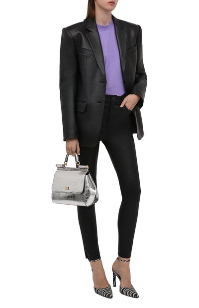 Сумка sicily medium DOLCE & GABBANA серебряного цвета по цене 236500 руб., арт. BB6002/AJ244, фото 3 Сумка sicily medium DOLCE & GABBANA, арт. BB6002/AJ244, фото 3