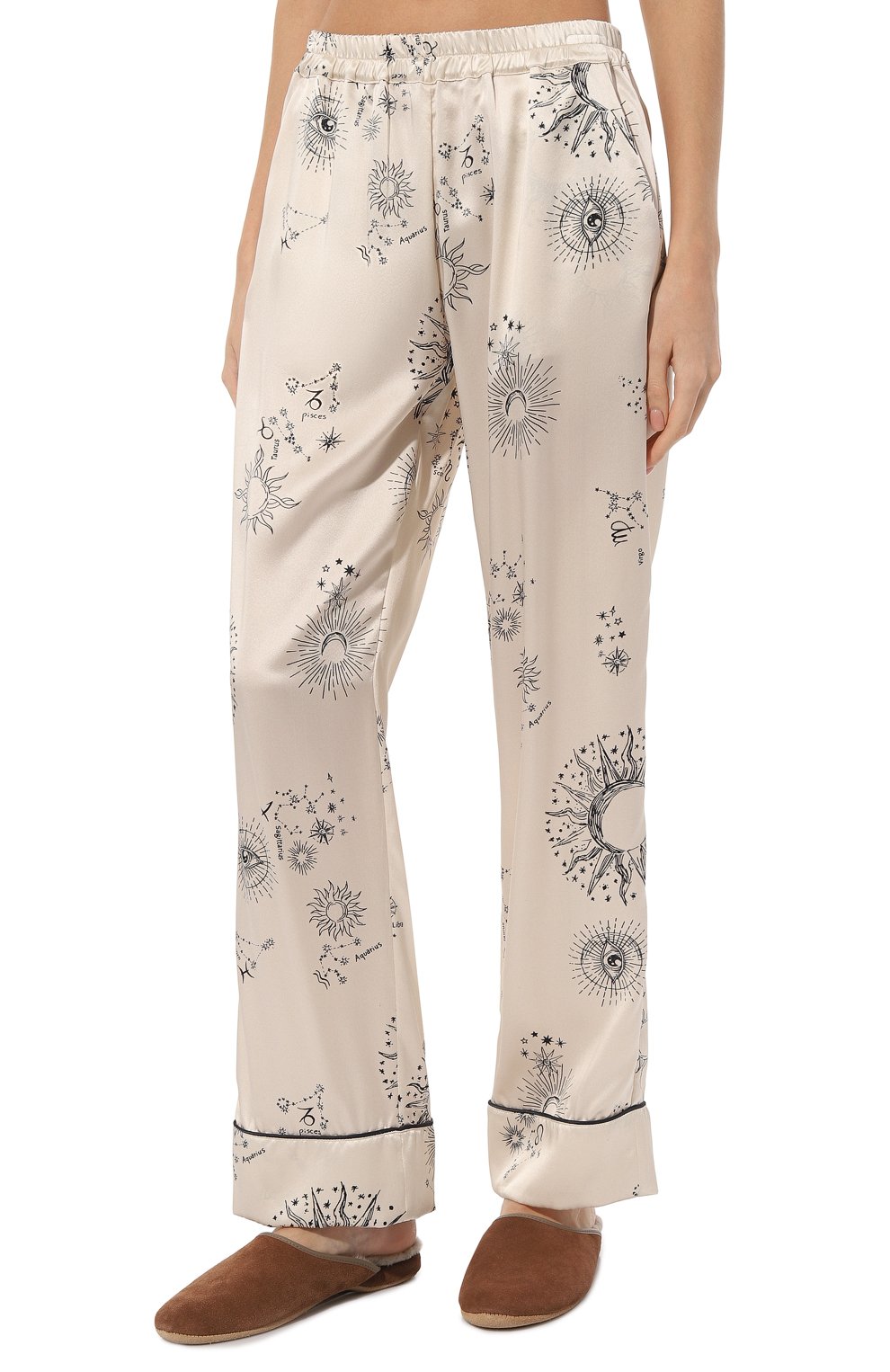 Шелковая пижама MORPHO&LUNA кремового цвета по цене 88450 руб., арт. S31P30IV/PH0EBE, фото 5 Шелковая пижама MORPHO&LUNA, арт. S31P30IV/PH0EBE, фото 5