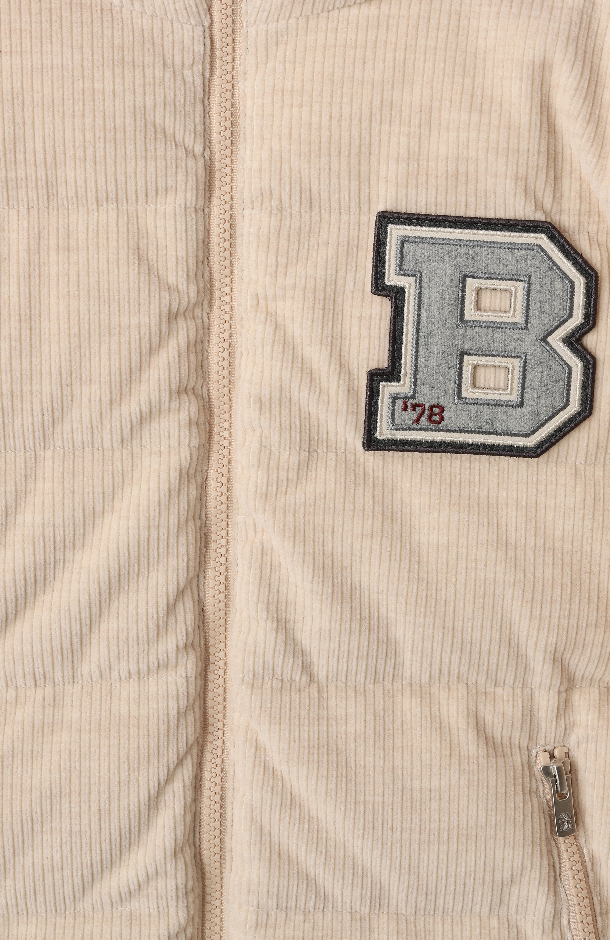 Вельветовый пуховик BRUNELLO CUCINELLI светло-бежевого цвета по цене 175500 руб., арт. BY476J329B, фото 3 Вельветовый пуховик BRUNELLO CUCINELLI, арт. BY476J329B, фото 3