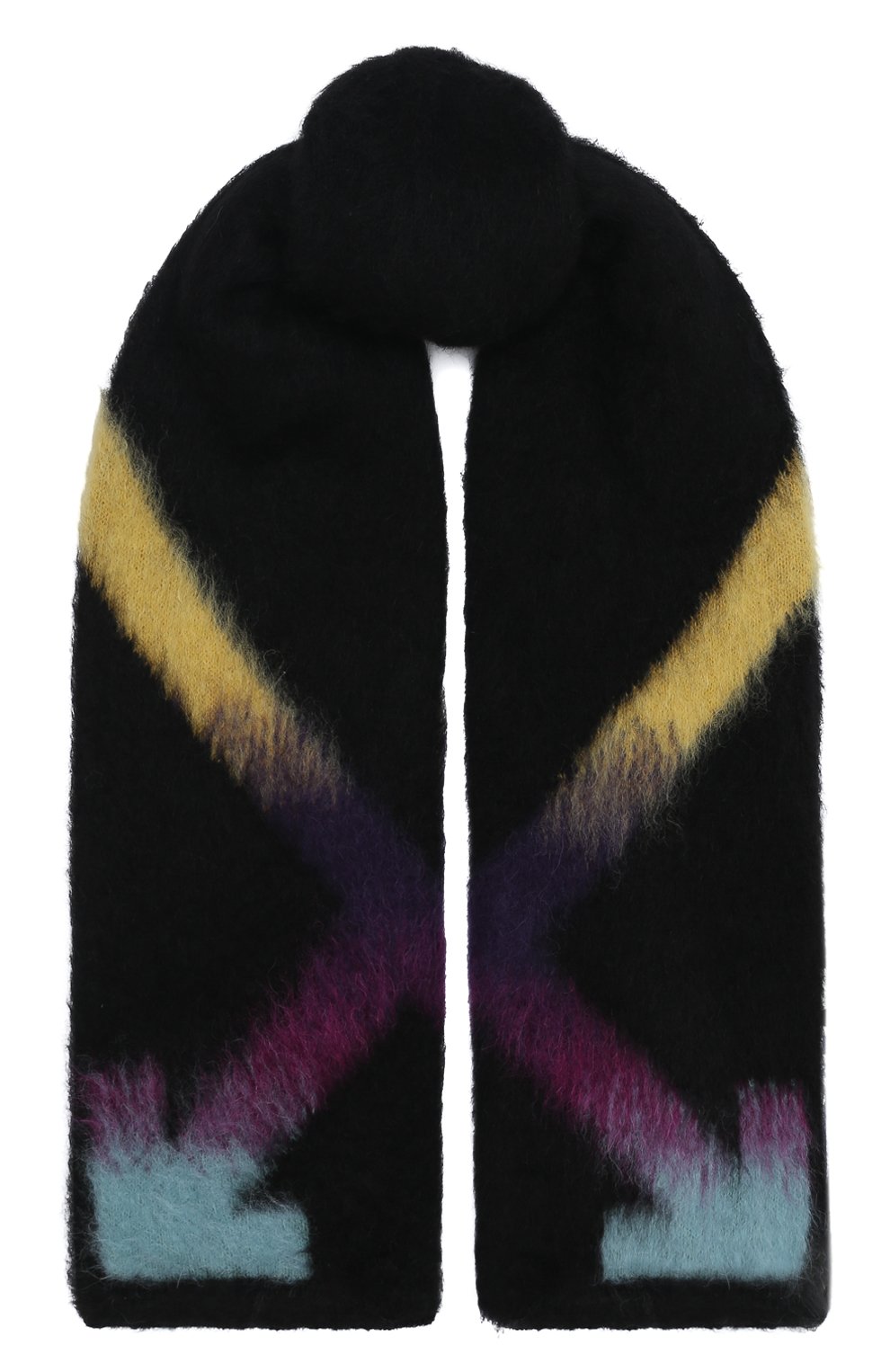 Шарф OFF-WHITE черного цвета по цене 57350 руб., арт. 0WMA018E20KNI0011084, фото 1 Шарф OFF-WHITE, арт. 0WMA018E20KNI0011084, фото 1